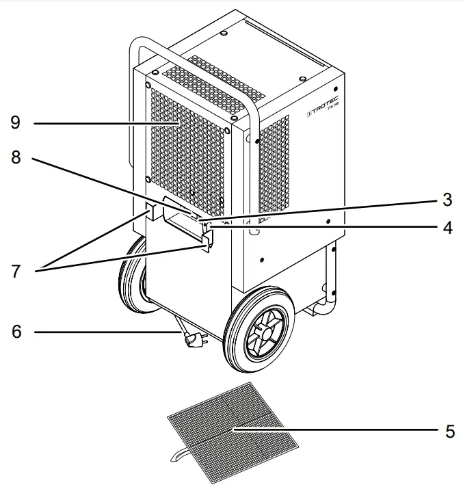Trotec TTK 900 MP dehumidifier construction dryers - fig1