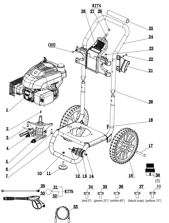 scheppach HCP2600 Gasoline Pressure washer - fig 16