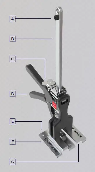 VIKING ARM VA0008 Handheld Jack Bar Clamp Labor Saving Tool 1