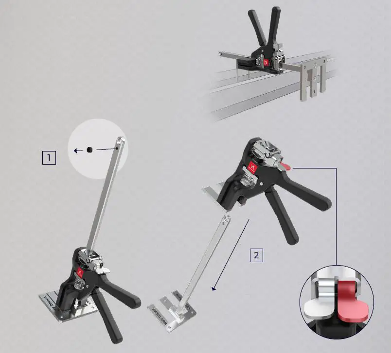 VIKING ARM VA0008 Handheld Jack Bar Clamp Labor Saving Tool 5