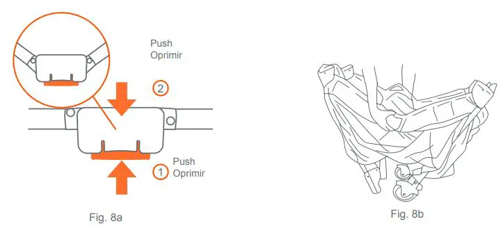 babytrend PY86XXXC Lil Snooze Deluxe II Nursery Center Playard Instruction Manual - Fig. 8a,b
