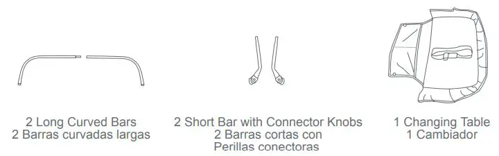 babytrend PY86XXXC Lil Snooze Deluxe II Nursery Center Playard Instruction Manual - TO ASSEMBLE CHANGING TABLE