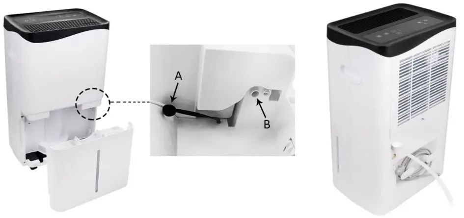 emerio DH 1274891 Portable Dehumidifier - Continuous draining