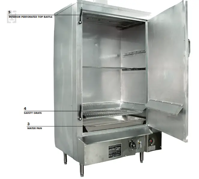 TOWN SM 24 L 24 nch Stainless Steel Smokehouse with Left Door Hinges - baffar