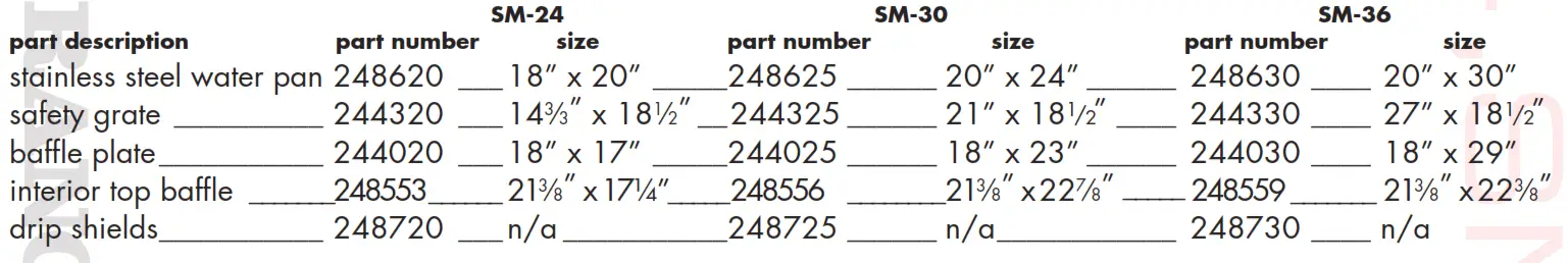 TOWN SM 24 L 24 nch Stainless Steel Smokehouse with Left Door Hinges - icon 8