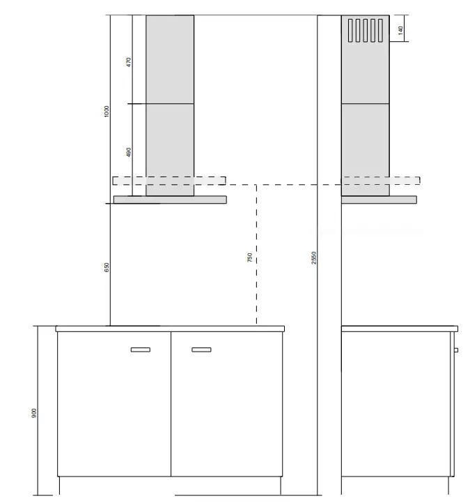 LAPETEK-JONA-Slim X2-60-60cm-Wall-Mount Kitchen-Hood-FIG8