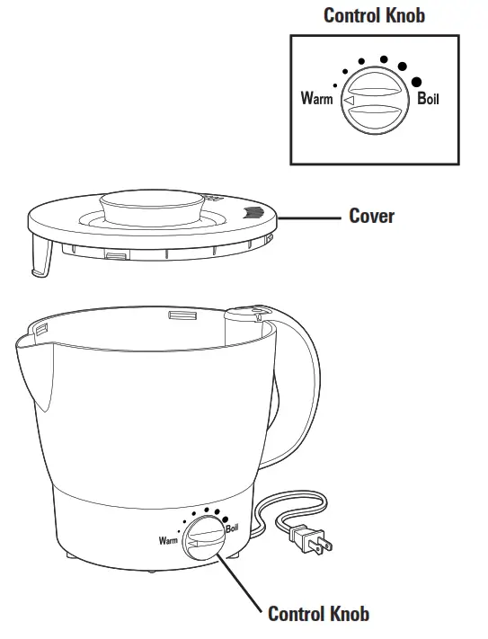 proctor silex 48507PS Electric Hot Pot Kettle - Parts and Features