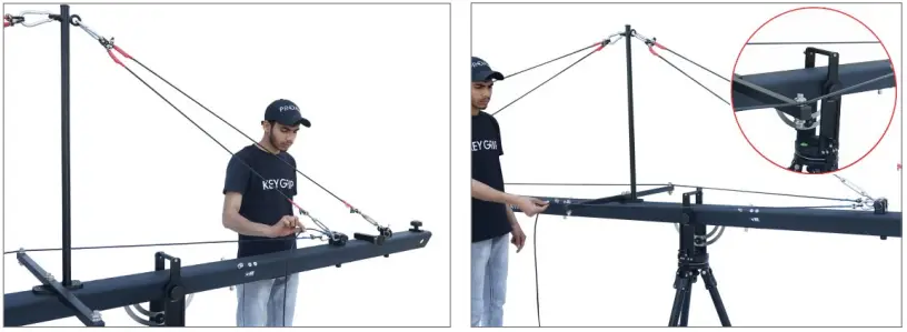 PROAIM JB FR4T 02 24ft Fraser Camera Jib Crane Package - Blue Stability Cables Setup 1