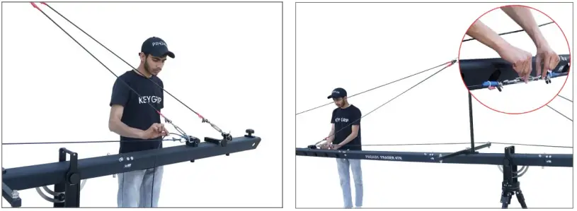 PROAIM JB FR4T 02 24ft Fraser Camera Jib Crane Package - Blue Stability Cables Setup 3