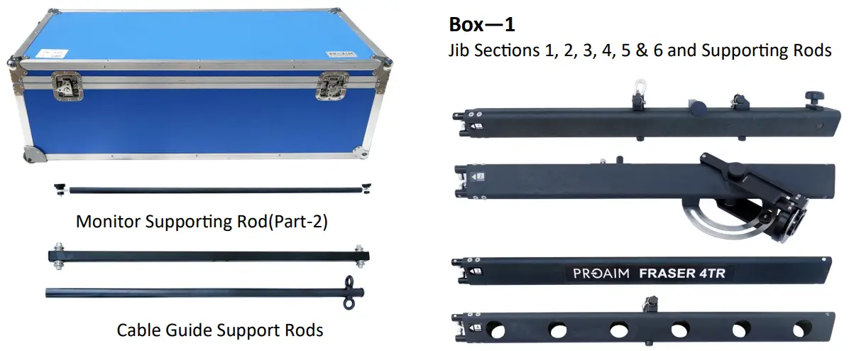 PROAIM JB FR4T 02 24ft Fraser Camera Jib Crane Package - What’s In The Box