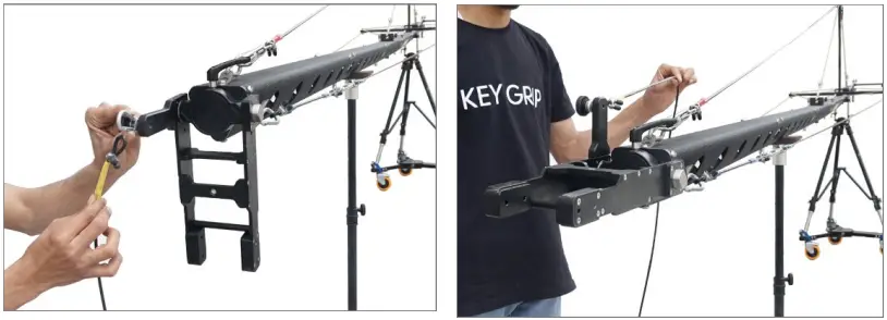 PROAIM JB FR4T 02 24ft Fraser Camera Jib Crane Package - Yellow Stability Cables Setup 1