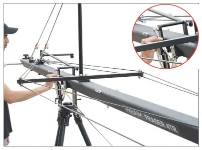 PROAIM JB FR4T 02 24ft Fraser Camera Jib Crane Package - Yellow Stability Cables Setup 2