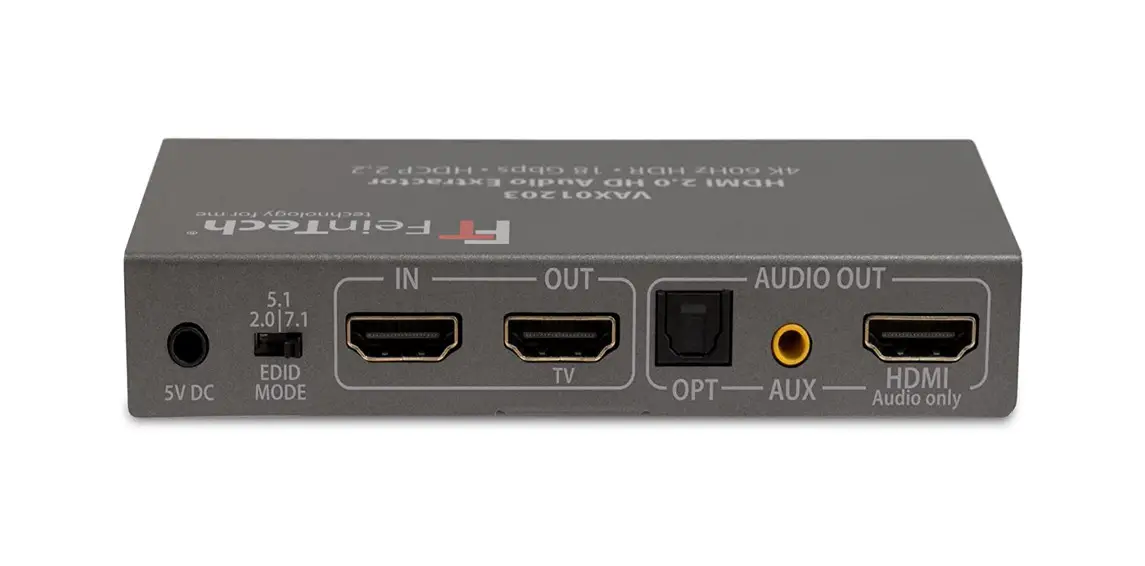 Feintech Vax01203 Hdmi 2.0 Hd-audio Extractor Instruction Manual Feintech Vax01203 Hdmi 2.0 Hd-audio Extractor Instruction Manual