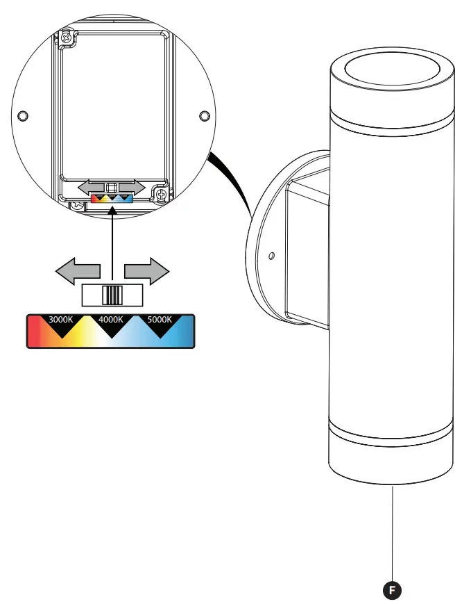 artika OUT-C7LC-WT Stainless Steel Outdoor Wall Light - Fig 4