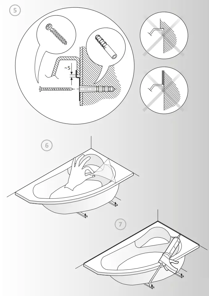 cersanit Joanna 160x95 Bathtub Asymmetric Right - fig 7