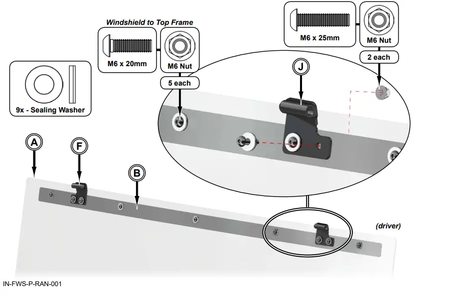 SUPER-ATV-IN-FWS-P-RAN-001-Polaris-Ranger-1000-Scratch-Resistant-Flip-Windshield-FIG-8 - Copy