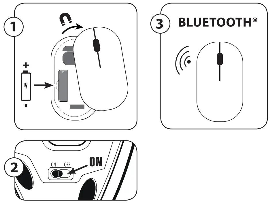 T nB KBSCGR Souris and Clavier Bluetooth Mouse and Keyboard - Figure 1
