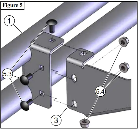 KFI Products 102000 Rear Double Tube Bumper fig 1
