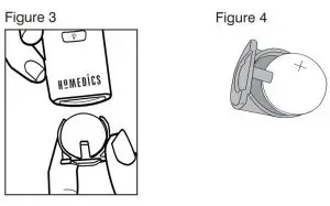 FIG 3 INSERTING AND REPLACING BATTERIES