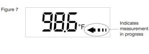 FIG 6 HOW TO TAKE A TEMPERATURE READING