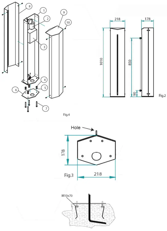 Parklio Folding Chain Barrier - Figure 4