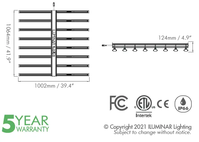 ILUMINAR 630W iLogic8 UV + Far Red 2