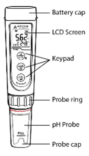 APERA Premium Series PH5 pH Tester - fig 2