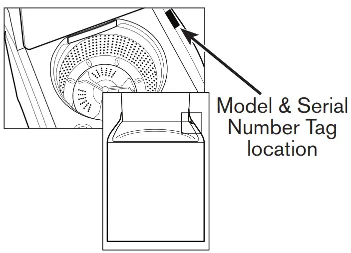 Whirlpool WTW5105HW Top Loading-Number Tag