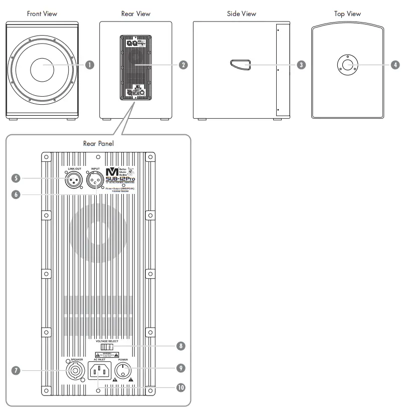 Better Music Builder SUB-12 Pro Powered Subwoofer - fig 1