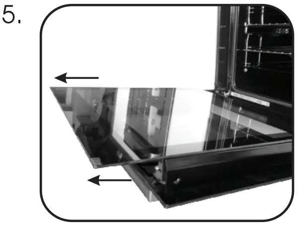 REMOVAL AND CLEANING OF THE GLASS DOOR