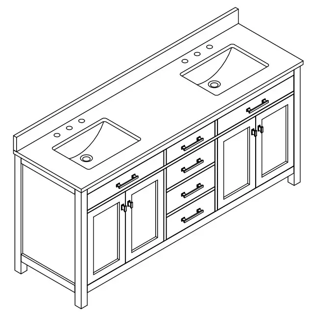 THE HOME DEPOT Jasper 72 Inch Bathroom Vanity - Cover