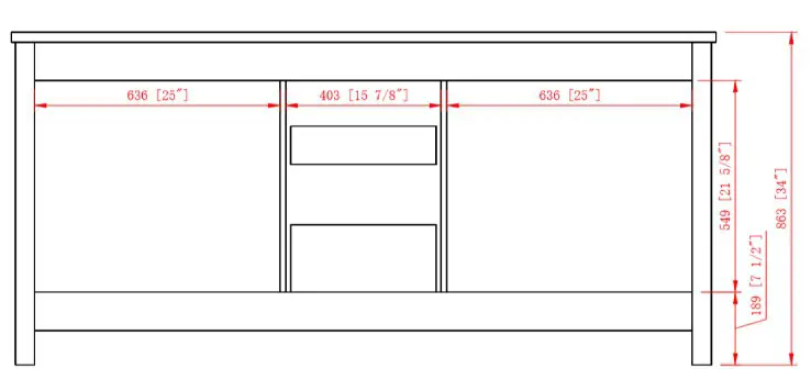 THE HOME DEPOT Jasper 72 Inch Bathroom Vanity - DIMENSIONS 2