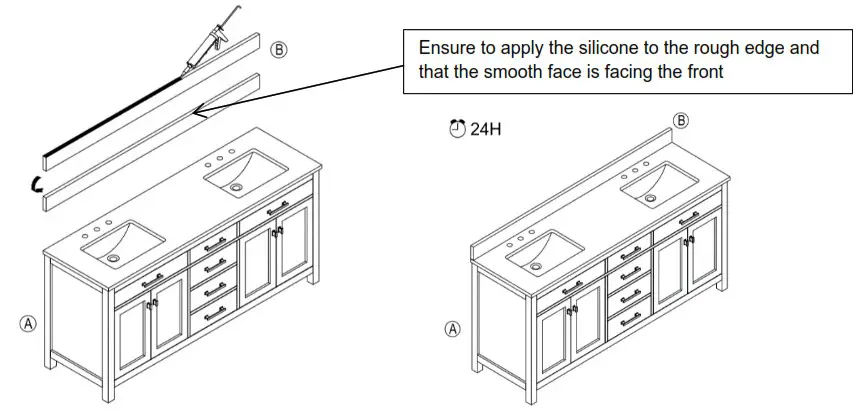THE HOME DEPOT Jasper 72 Inch Bathroom Vanity - NOTES ASSEMBLY AND INSTALLATION