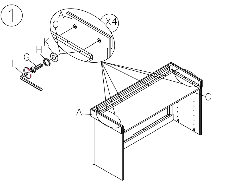 ASHLEY H741-46 Luxenford 50 Inch Credenza - Figure 2