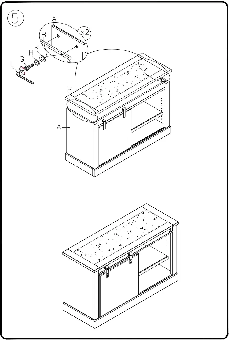 ASHLEY H741-46 Luxenford 50 Inch Credenza - Figure 5