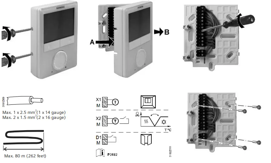 SIEMENS-M3182-Room-Thermostat-fig-2
