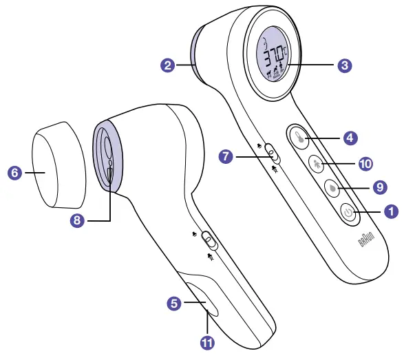 BRAUN BNT 400A No Touch + Forehead Thermometer -