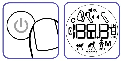 BRAUN BNT 400A No Touch + Forehead Thermometer - Power on