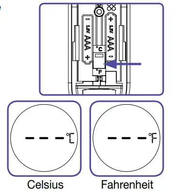 BRAUN BNT 400A No Touch + Forehead Thermometer - temperature scale