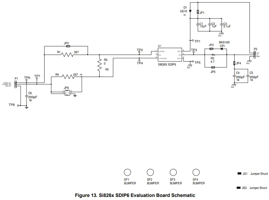 SILICON LABS Si826X Led Emulator Input Isodriver Evaluation Board - Si826x SDIP6 Evaluation
