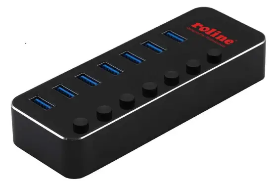 SECOMP 14 02 5057 USB 3 2 Gen1 Switchable Hub 7 Port