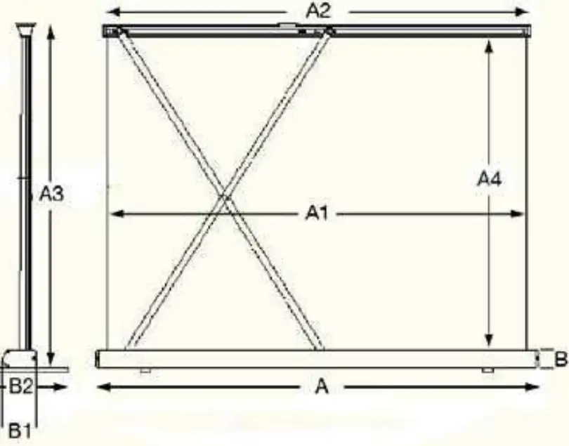 ELITE SCREENS PicoScreen Series Portable Tabletop Micro-Projector Screen - picoScreen diagram
