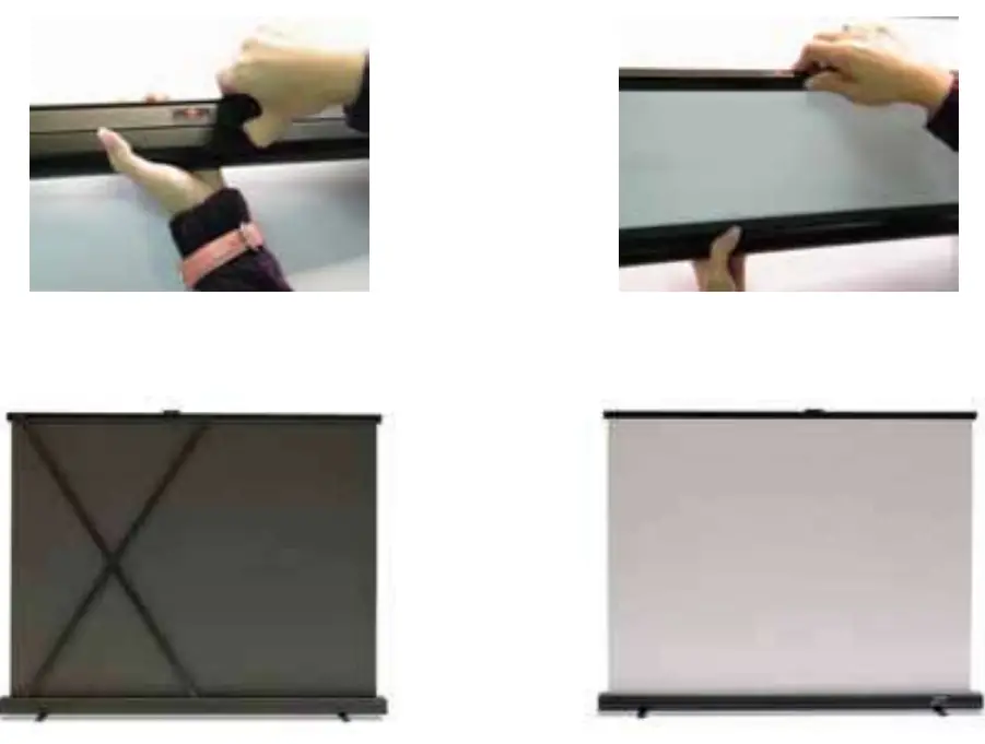 ELITE SCREENS PicoScreen Series Portable Tabletop Micro-Projector Screen - top handle