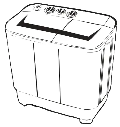 Euromaid ETTW800 8kg Twin Tub Washing Machine