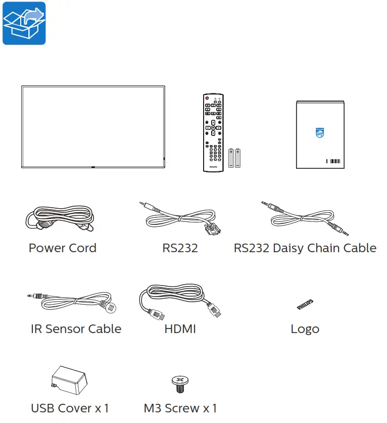 PHILIPS 75BDL3510Q Professional Display Solutions---Power Cord