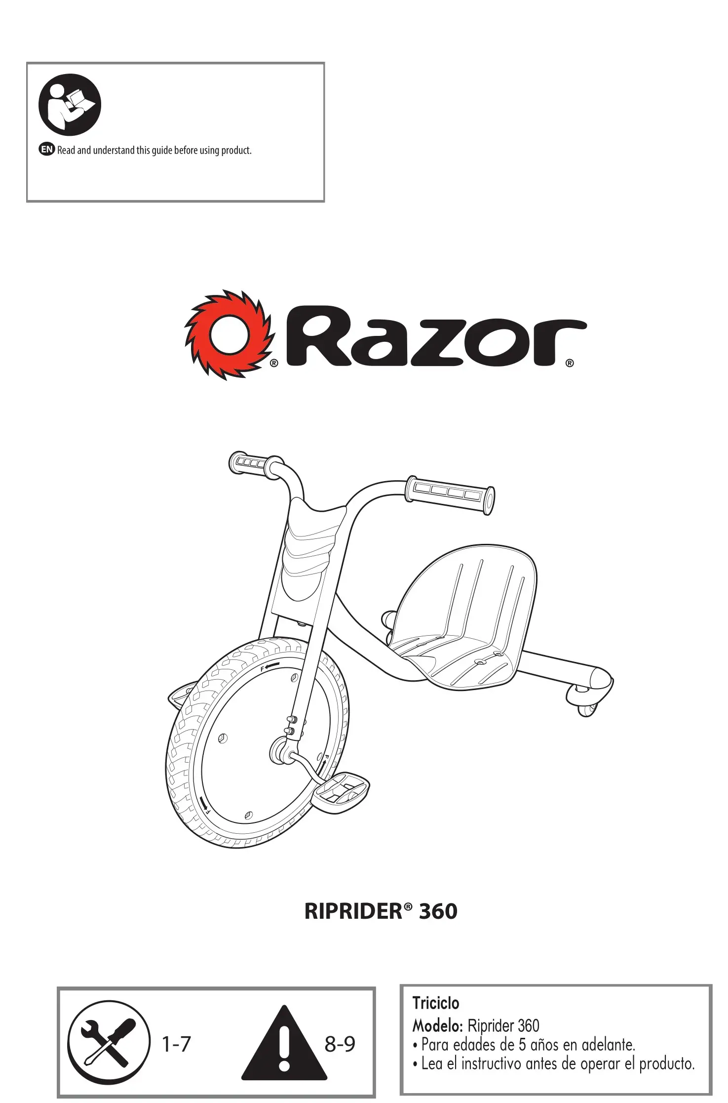 Razor RIPRIDER 360 Caster Trike User Manual