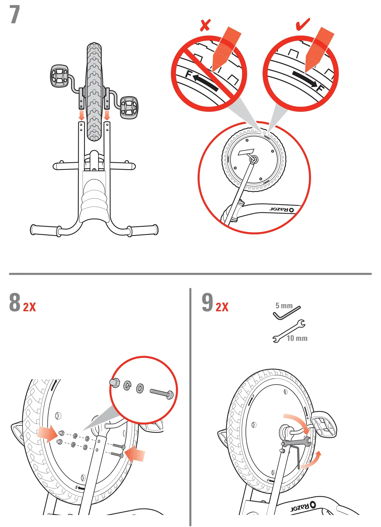 Razor RIPRIDER 360 Caster Trike - installation 5