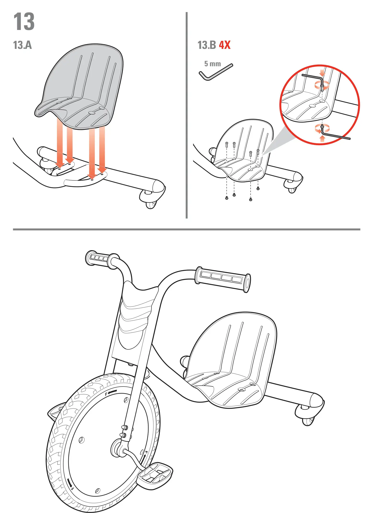 Razor RIPRIDER 360 Caster Trike - installation 7