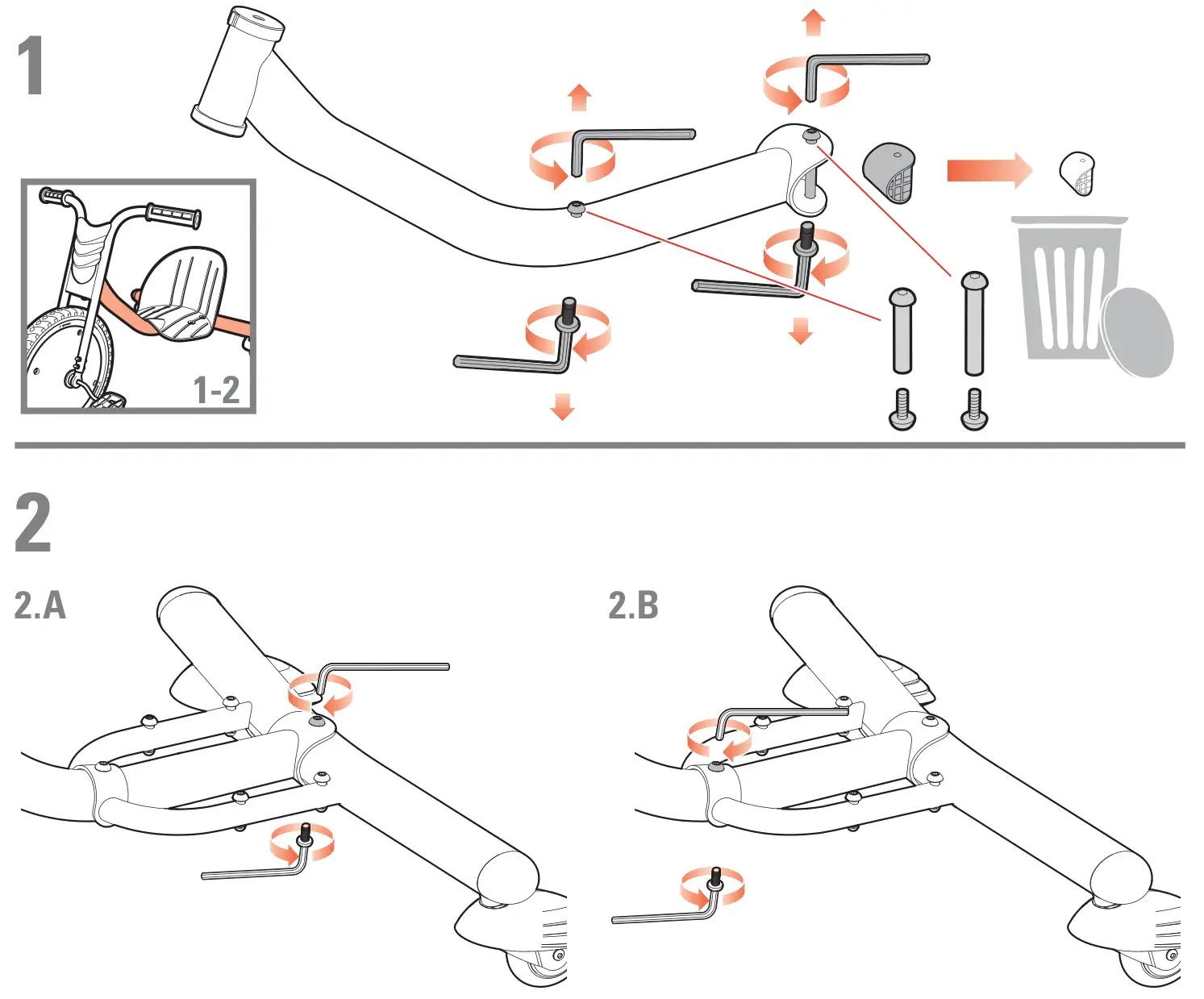 Razor RIPRIDER 360 Caster Trike - installation