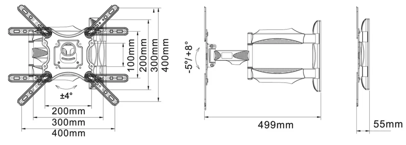 gembird Premium TV Wall Mount WM-55RT-05 - Product Overview 1